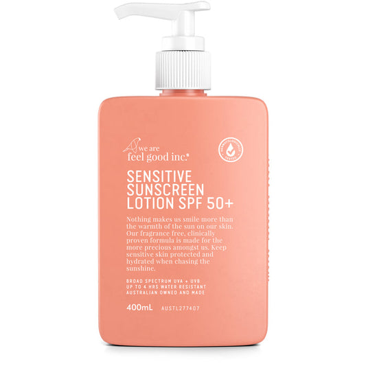 Feel Good Inc 'Sensitive’ Sunscreen Lotion 400ml Pump SPF50+
